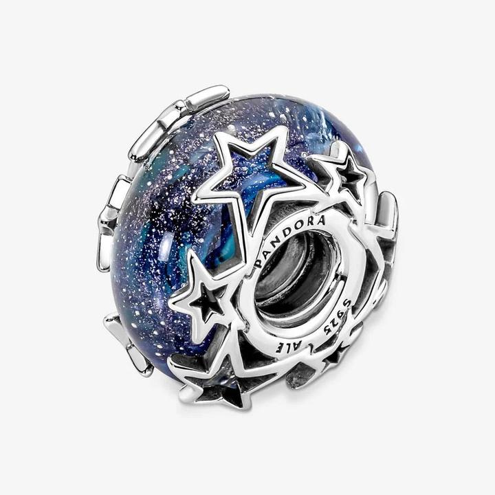 Image du produit Pandora Galaxie bleue & étoiles Murano Charms/Beads (Argent 925)