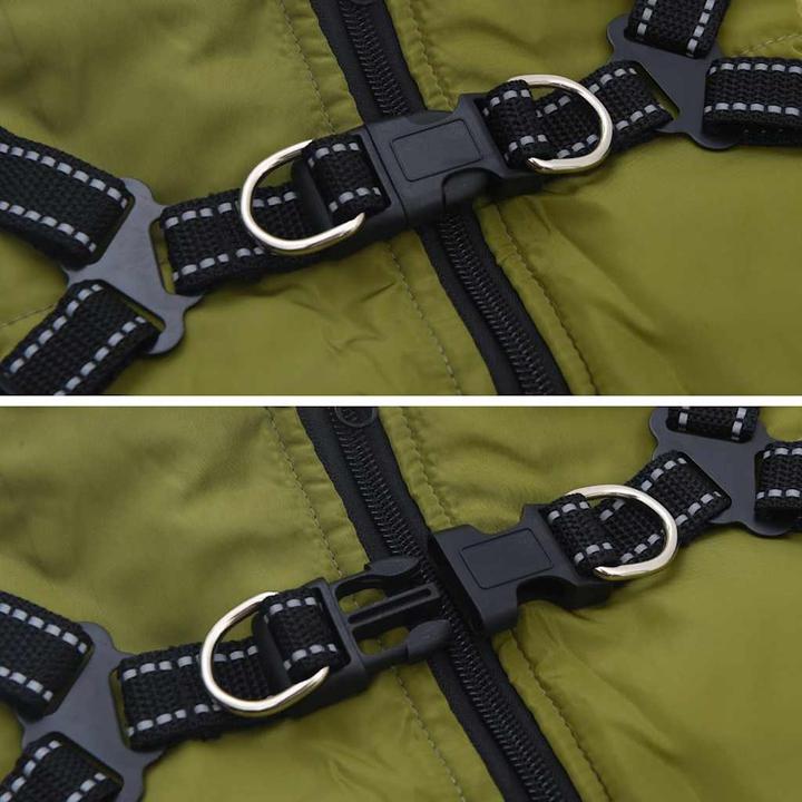 Immagine prodotto VidaXL Cappotto per cani con pettorina Impermeabile Riflettente (32, Cappotto per cani)