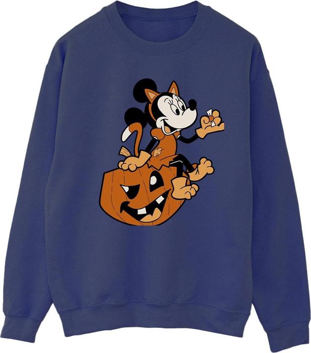 Actual product image Disney Womens/Ladies Minnie Mouse Cat Halloween Sweatshirt (XL)