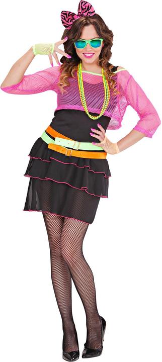 Actual product image Widmann 80s JAHRE GROUPIE GIRL (dress, net top, belt, headband with bow), M (M)