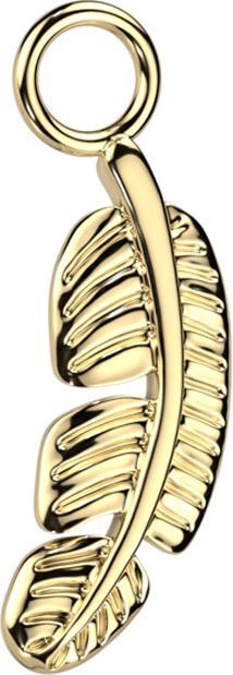 Immagine prodotto Star Piercing Ciondolo a forma di piuma placcato oro (Titanio G23, senza ottone)