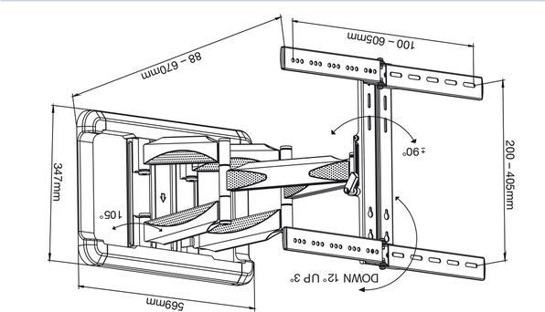 Actual product image Titan Bfmo 8560 (Wall, 85", 60 kg)