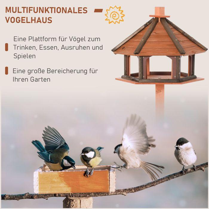 Actual product image Swisshandel24 Bird house Bird feeder Wooden bird mansion Feeding house Bird stand Bird table bird house Spielsta