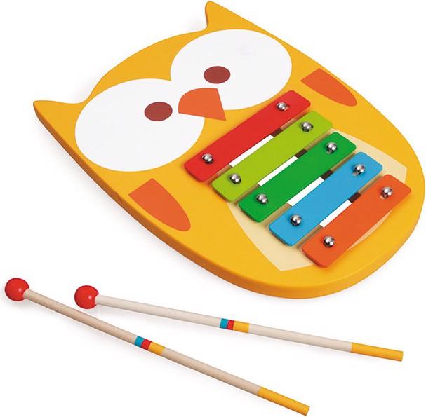 Scratch Eule Lou Holzxylophon (Italienisch, Deutsch, Englisch, Französisch)