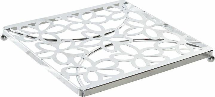 Produktbild DKD Home Decor Untersetzer Silberfarben Metall Kunststoff 18 x 18 x 1,5 cm