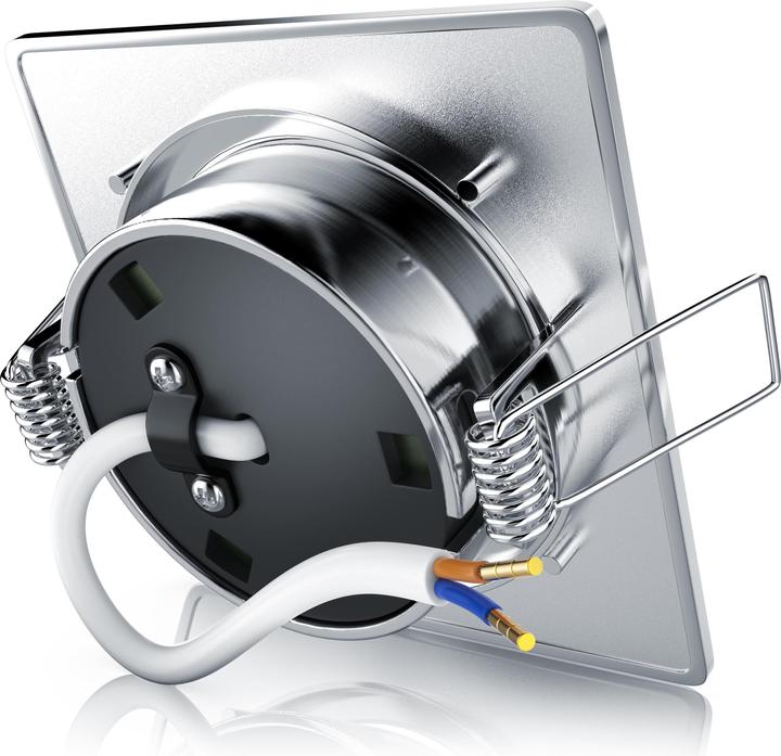Produktbild Brandson 3x LED Einbaustrahler, schwenkbarer Deckenspot, Edelstahl, 320 Lumen, Deckenstrahler Warmweiss (320 lm)