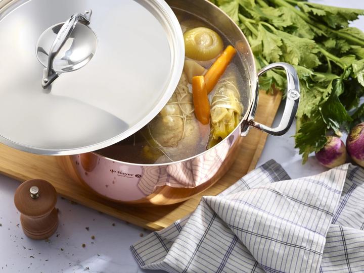 Productafbeelding de Buyer Prima Matera Kookpot Inductie, met Deksel (24 cm, Steelpan, Koper, Roestvrij staal)
