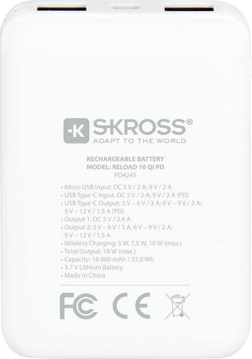 Produktbild Skross Reload 10 (10000 mAh, 18 W, 37 Wh)