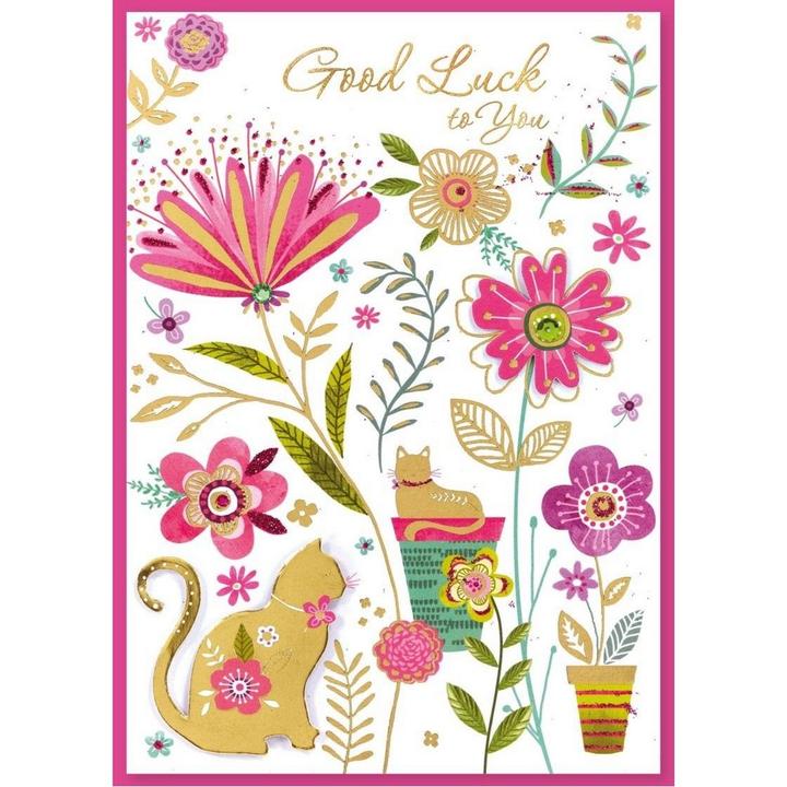 Actual product image Simon Elvin Isabel Garden Good luck greeting card (pack of 6) (6 pcs.)