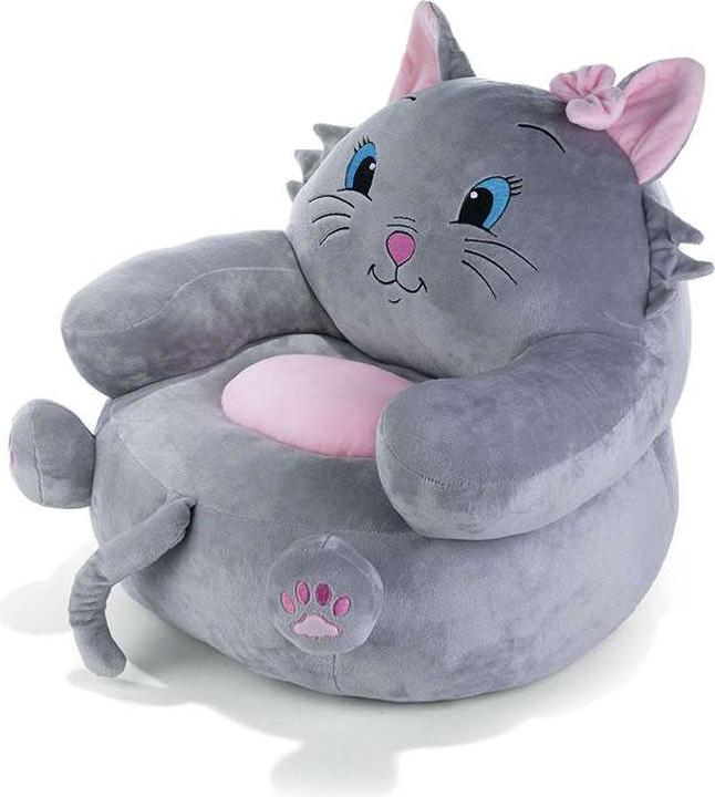 Produktbild Plush & Company Kleiner Sessel Grauer Katze