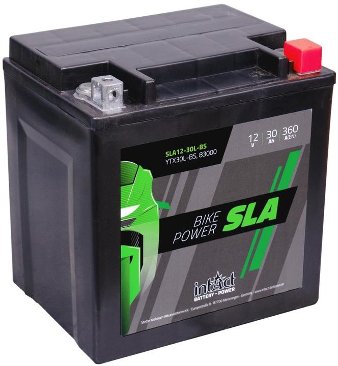 Immagine prodotto Intact SLA12-30L-BS Bike-Power SLA 30Ah Batteria moto (DIN 83000) (12 V, 30 Ah, 360 A)