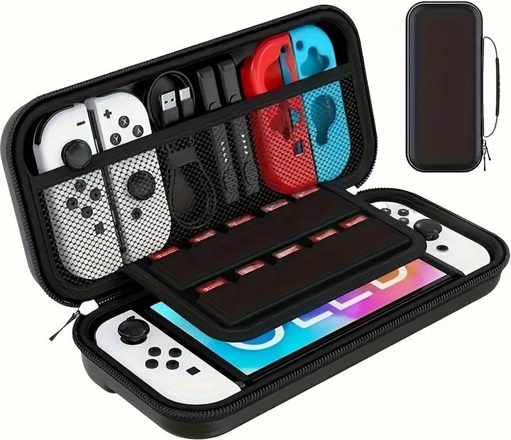 Image du produit PhoneLook Étui de transport boîte de protection pour Nintendo Switch (1ère génération) avec compartiments et v (Switch)