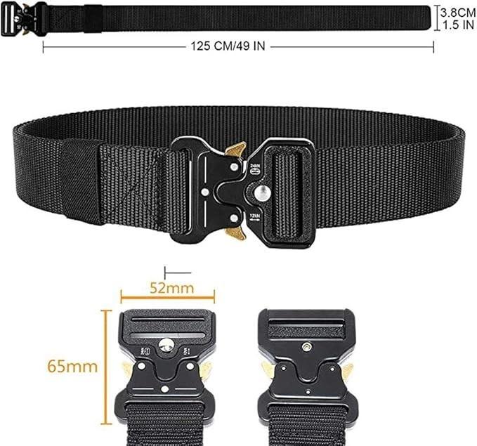 Produktbild Swissdetector Verstellbarer taktischer Gürtel - Militärstil - Quick Release - Schwarz