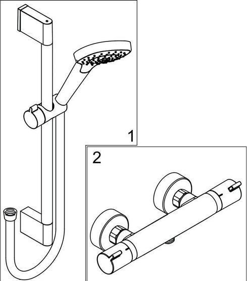 Image du produit hansgrohe HG douche combinée RAINDANCE Croma Sel S Var Shower Set 90cm we/chr