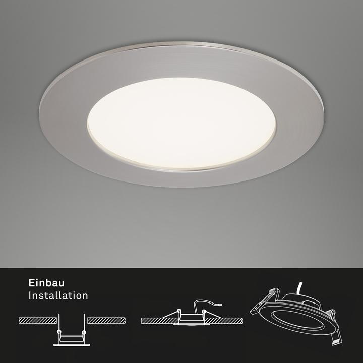 Immagine prodotto Briloner Apparecchio da incasso a LED, nichel opaco, 3xLED platinum/8W (800 lm)