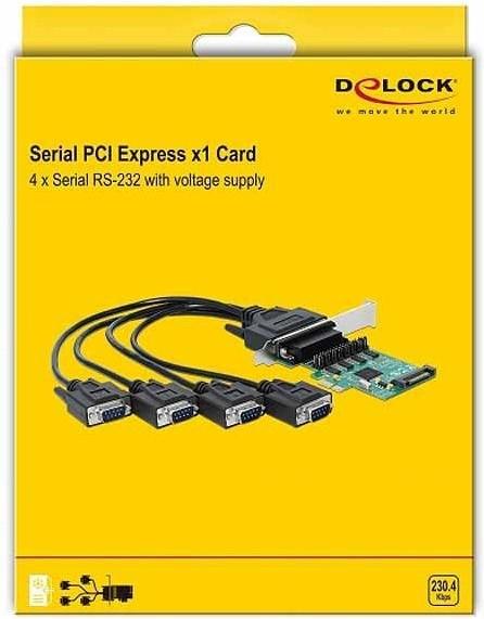 Produktbild Delock PCI-Express-Karte 89938 4x RS-232 mit Spannungsversorgung