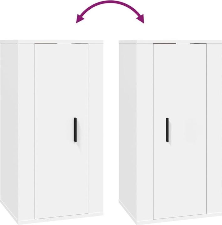 Produktbild VidaXL TV-Wandschrank Weiss 40x34,5x80 cm,Farbe: Weiss,Material