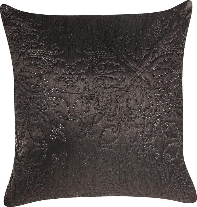 Actual product image Beliani Bedspread set with cushions embossed pattern 3-piece brown 140 x 210 cm RAYEN (140 x 210 cm)