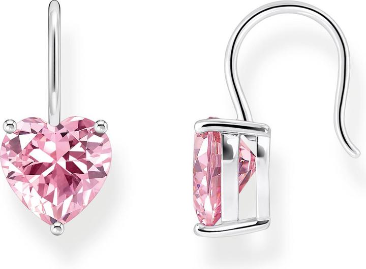 Produktbild Thomas Sabo Ohrhänger mit pinkfarbenem Zirkonia-Herz Silber (925er Silber)