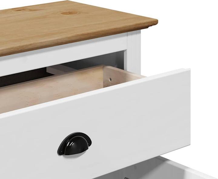 Immagine prodotto VidaXL Armadio per corridoio BODO Bianco e marrone 80x35x90 cm Armadio per corridoio (80 x 35 x 90 cm)