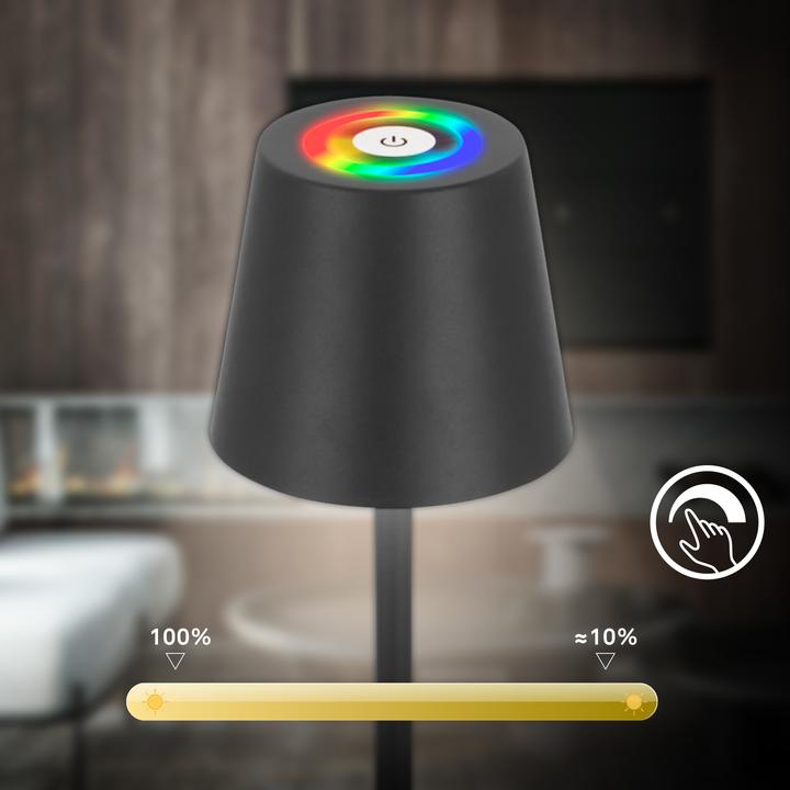 Image du produit Briloner RGB/W Accu floor lamp, IP44, anthracite