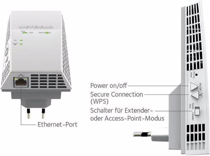 Produktbild Netgear EX6420 (1300 Mbit/s, 600 Mbit/s)