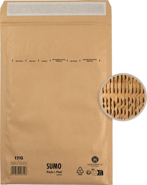 Immagine prodotto Mailmedia Borsa imbottita in carta Sumo G, marrone, 225 x 340 mm (50 x)