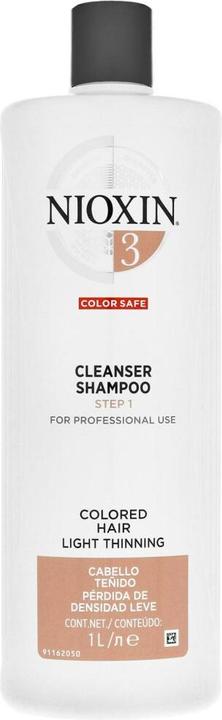 Actual product image Nioxin SYSTEM 3 shampoo volumizing weak fine hair 1000 ml (1000 ml, Liquid shampoo)