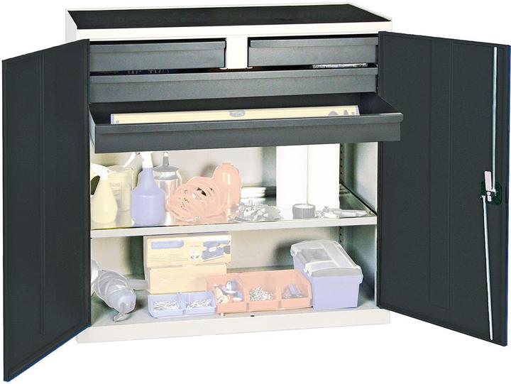 Stumpf Werkzeugschrank S3000 4 Schubladen 1 Fachboden lichtgrau anthrazit (100 cm, 50 cm)
