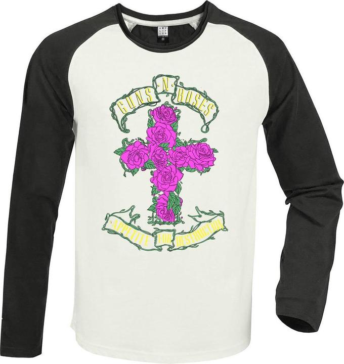 Actual product image Amplified Unisex Adult Rose Cross Guns N Roses T-Shirt (M)