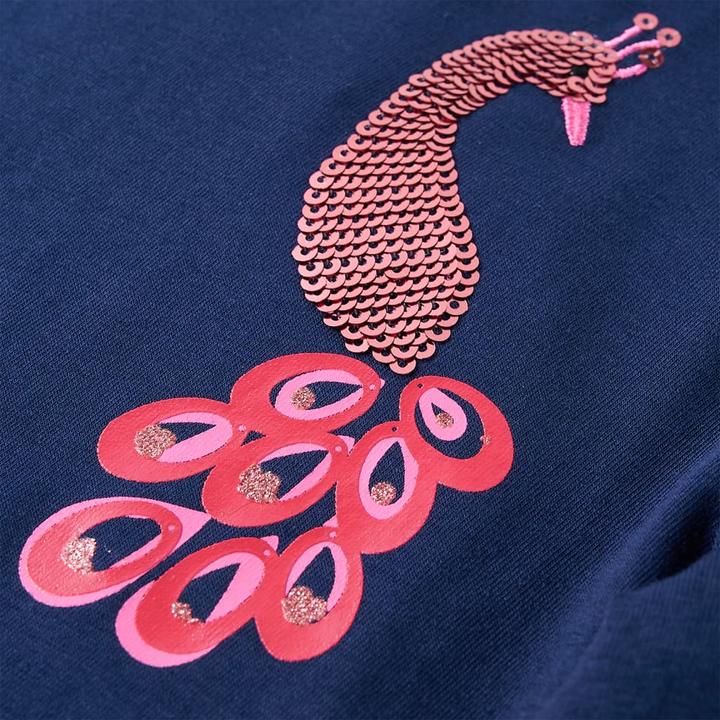 Image du produit VidaXL T-shirt manches longues enfant bleu marine 116,Composition : 95% Coton (116)