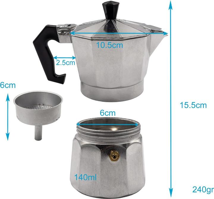 Produktbild Intirilife Espressokocher Mokka-Kanne (3 T.)