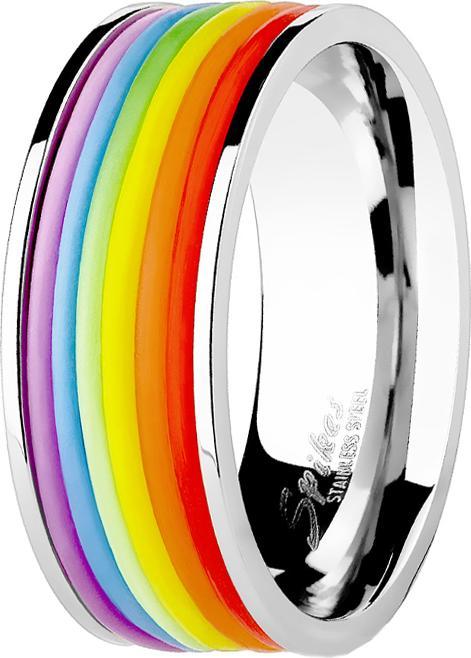 Produktbild Star Piercing Ring silber Regenbogen (Chirurgenstahl 316L, ohne Messing)