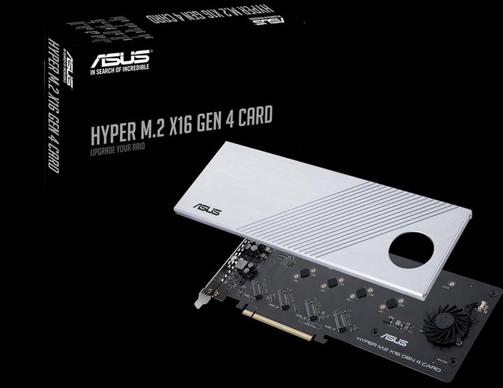 Actual product image ASUS Hyper M.2 x16 Gen 4 card