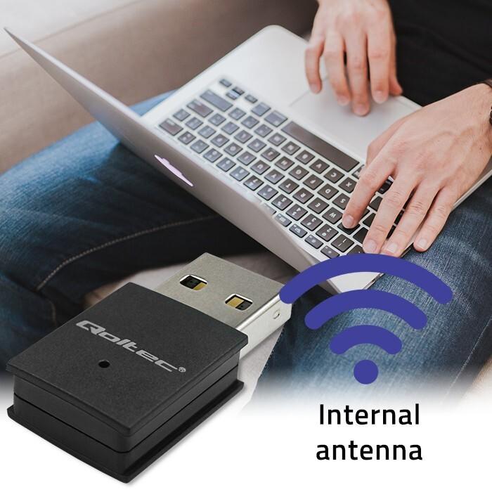 Produktbild Qoltec 57007 Wireless Mini Adapter (Sender & Empfänger)