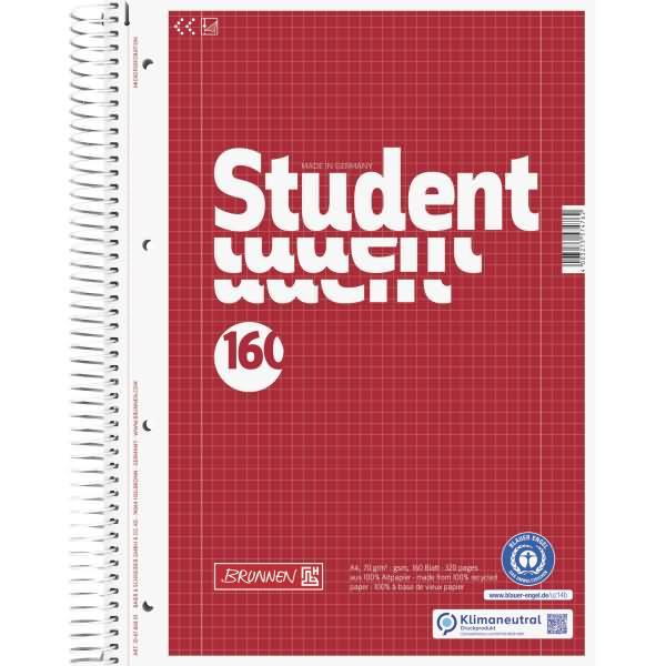 Productafbeelding Collegeblock Student A4 70g/m² 160 vellen RC liniaal 28 (A4, Gecontroleerd)