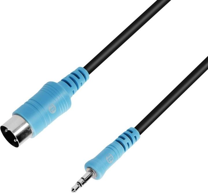 Actual product image Adam Hall 3 STAR B WMIDI 0150 - TRS Midi cable (type A) 3.5 mm TRS jack to Midi 5-pin, 1.5 m (1.50 m)