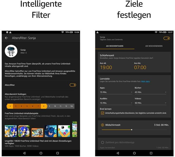 Produktbild Amazon Fire 7 Kids Edition - 17,8 cm (7 Zoll) - 1024 x 600 Pixel - 16 GB - 1 GB - 1,3 G (7", 16 GB, Violet)