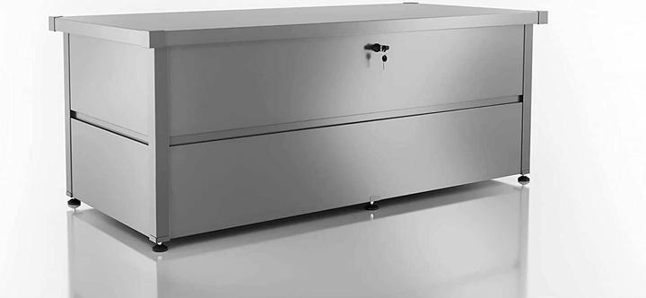 Actual product image Guardi Garden box L with lock, 185 x 85 x 73 cm, silver