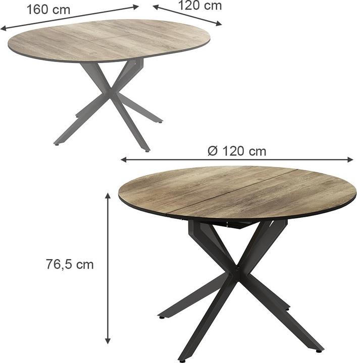 Actual product image Vicco Loyd (Ø 120 x 76.5 cm)