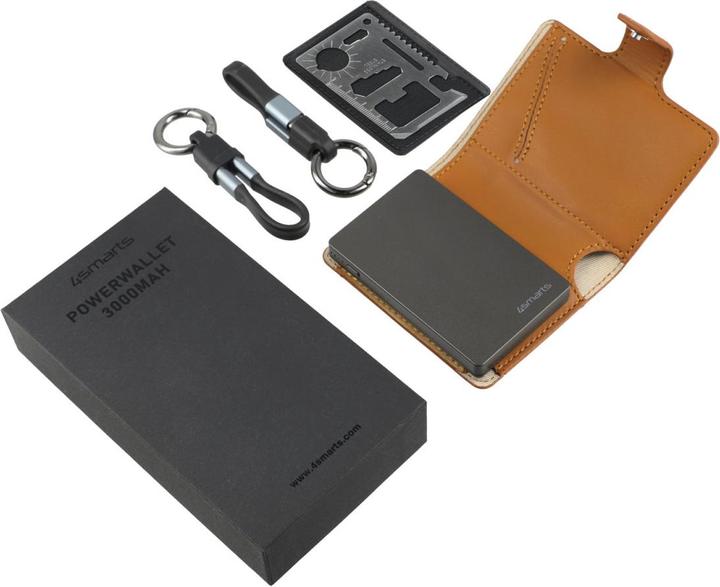 Produktbild 4smarts Powerbank PowerWallet 3000mAh (3000 mAh, 10 W, 11.10 Wh)