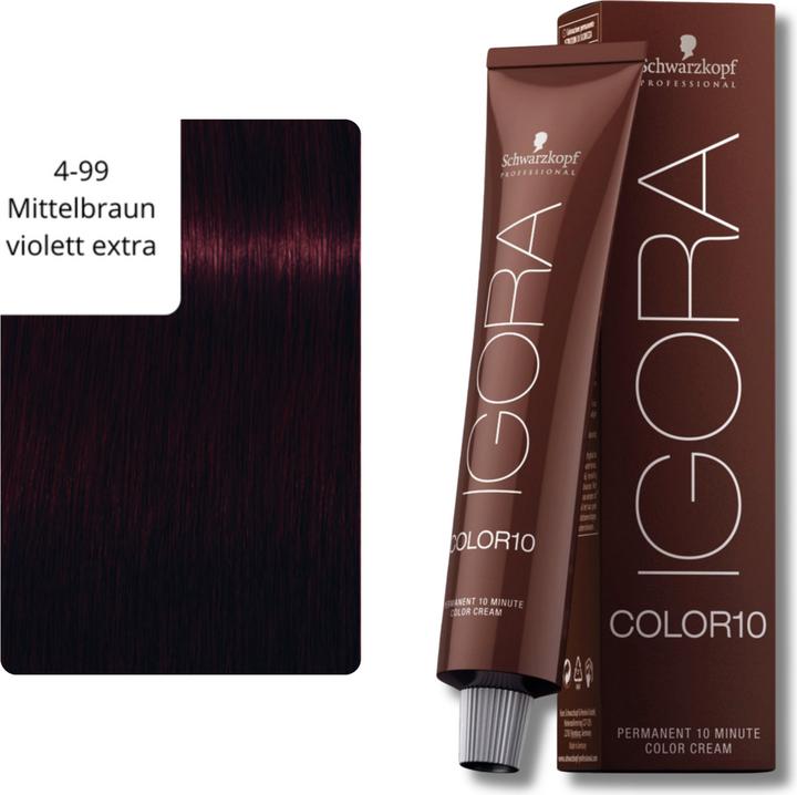 Immagine prodotto Schwarzkopf Professional Igora Color10 colore dei capelli (4-99 Marrone medio Viola Extra)