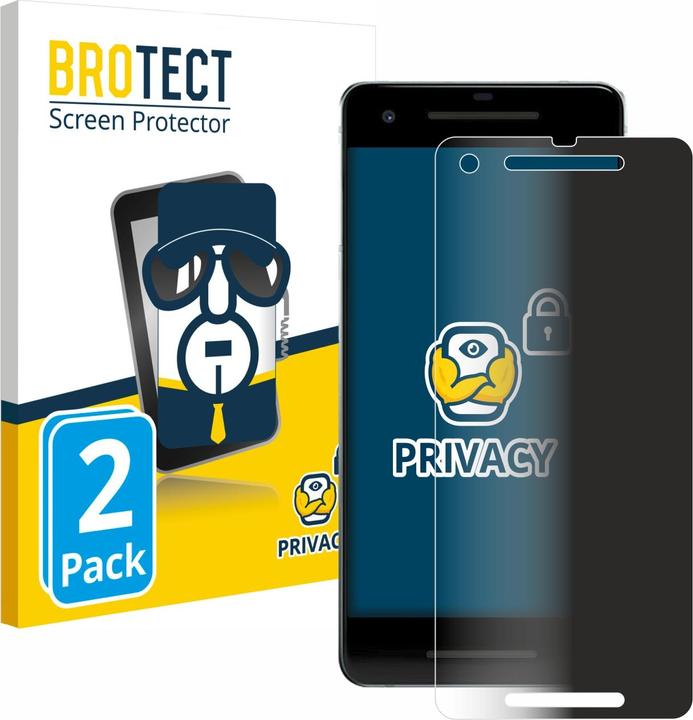 Image du produit BROTECT Film anti-regards Anti-Spy Privacy Film de protection contre la lumière bleue (2 pièce(s), Google Pixel 2)