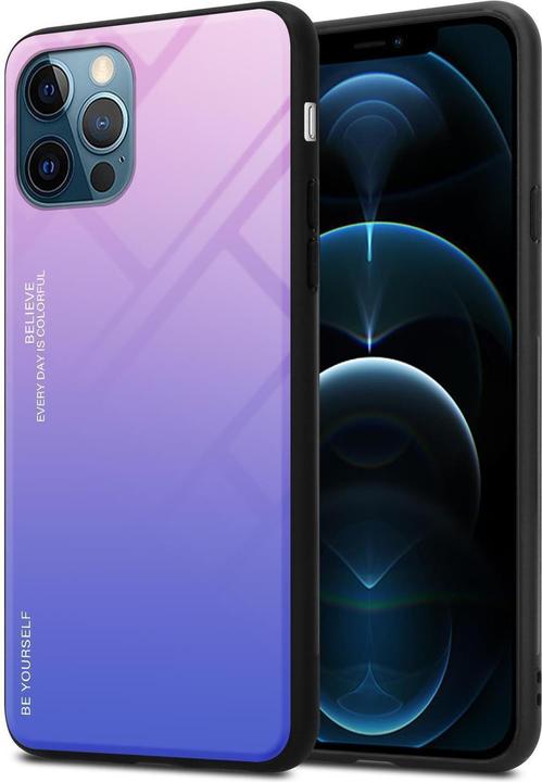 Produktbild Cadorabo TPU 2 Farben Glas Cover (Realme 12 Pro+, Apple iPhone 12)