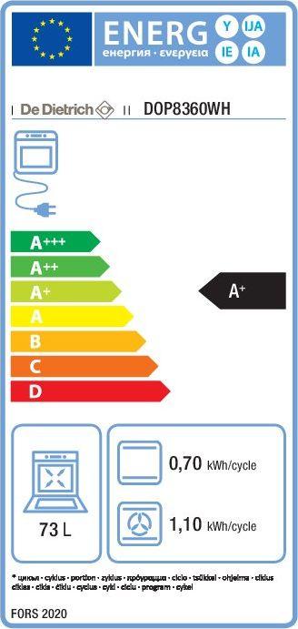 Energie-Label De Dietrich DOP 8360 WH
