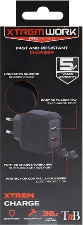 Image du produit T'nB Xtremework bloc d'alimentation 27W 30W, 3A, 2x USB A (30 W)