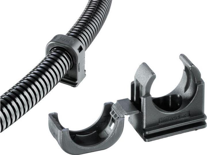 Produktbild PMA Kabelschlauch-Befestigungsclip, Polyamid, Schwarz, M6 (Kabelschlauch, 3.85 cm)