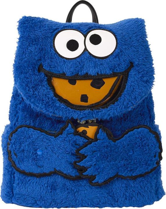 Loungefly Sesame Street Cookie Monster Plush backpack + purse