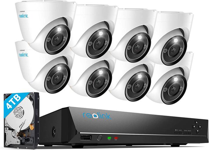 Reolink NVS16-12MD8 8K system with 8 cameras (4512 x 2512 Pixels)