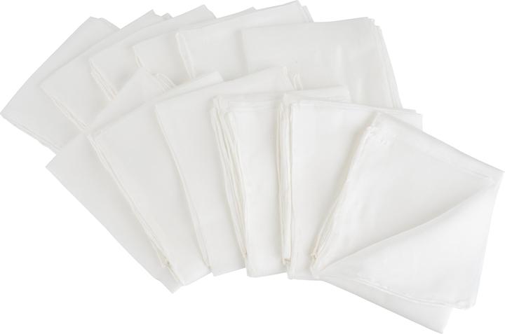 Immagine prodotto VBS Foulard di seta XXL "Pongé 05", 90 x 90 cm, 12 pezzi, bianco